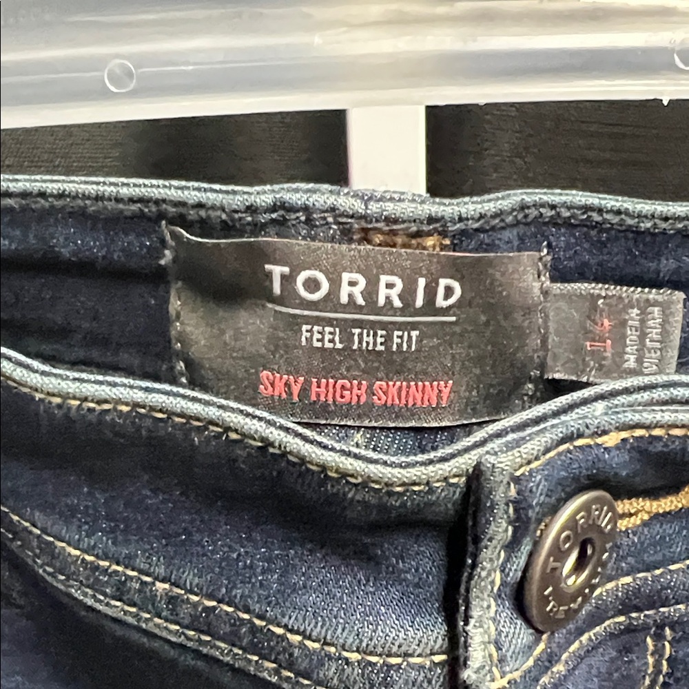 Torrid Deep Blue Skinny Jeans - Picture 2 of 9